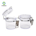 Transparent Acrylic Airtight Stash Jar 2.17 Inches Multi-Use Vacuum Seal Portable Storage Container for Tobacco Herbs